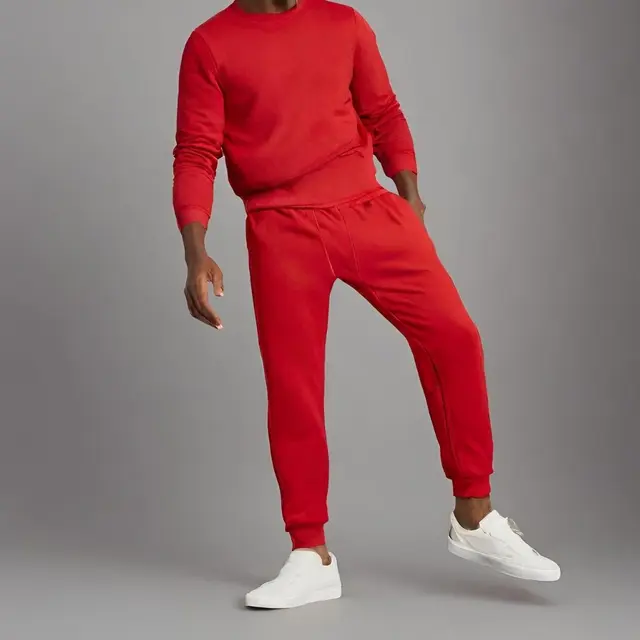 Classic Red Drawstring Jogger Sweatpants