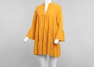 Elegant Sunset Orange Midi Dress for Women